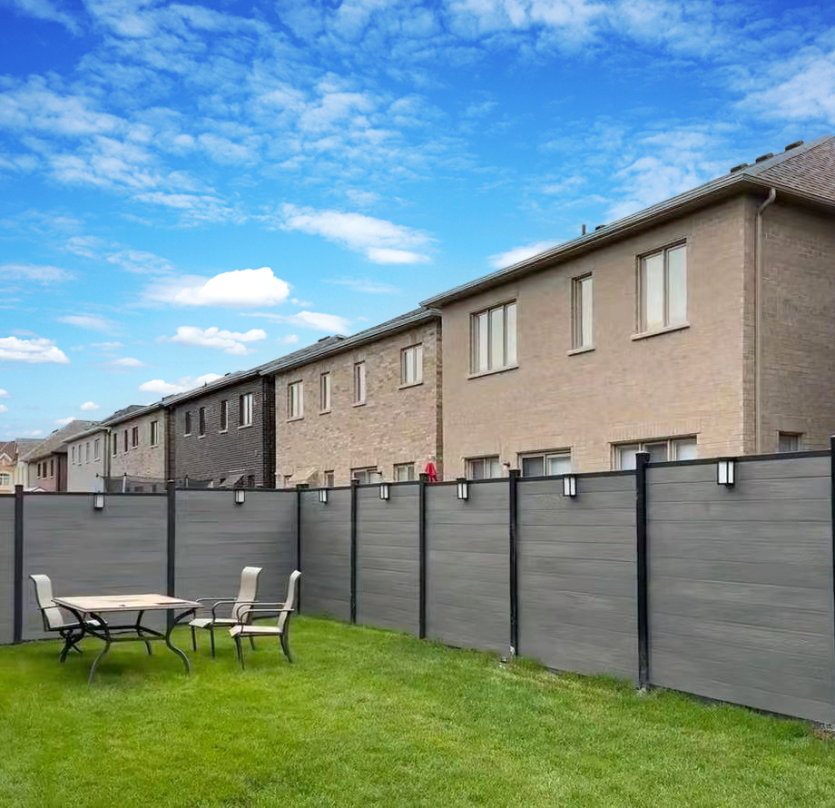 Anti-UV 3D houtnerf 1,8 m WPC-hekwerk