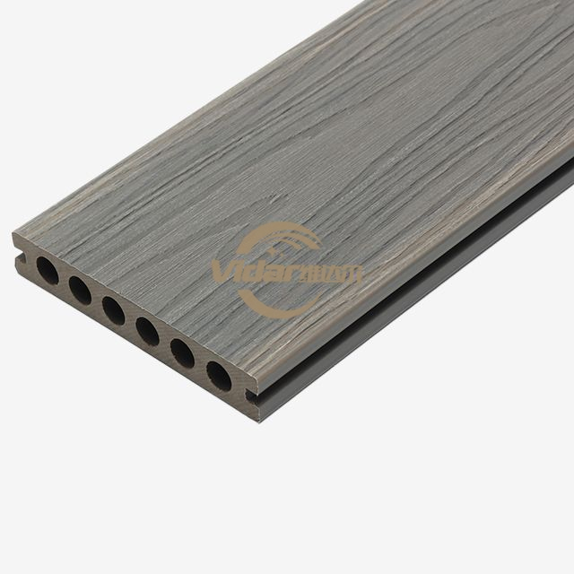 143x22,5 mm holle WPC-terrasplanken met houtnerf, waterdicht voor looppaden