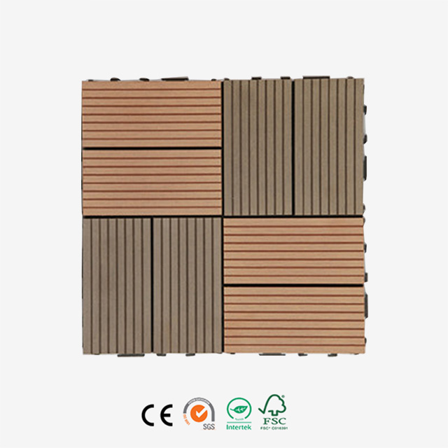 30x30cm vloertegels buitenvloeren hout kunststof terrastegels WPC diy tegels voor balkonterras