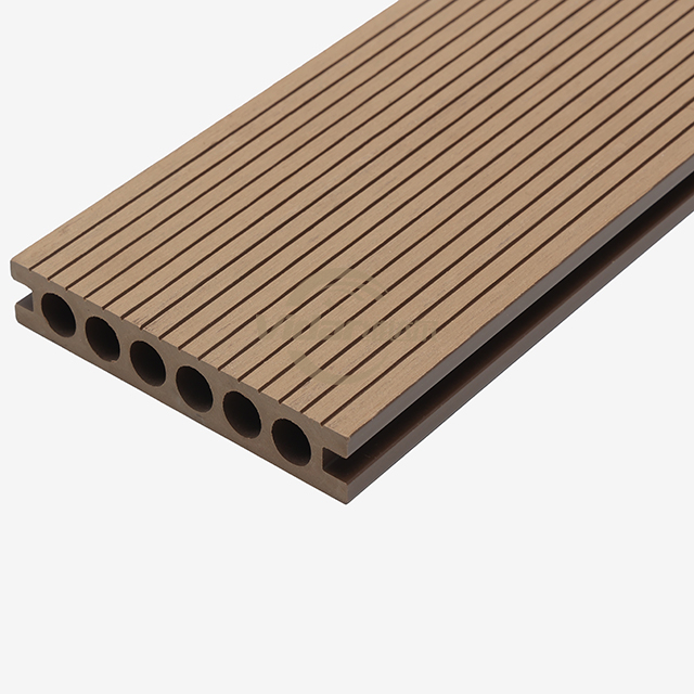 145X24mm Teak wpc-terrasplanken voor holle houtnerf van de bouw / tuin, milieuvriendelijk, de eerste generatie 