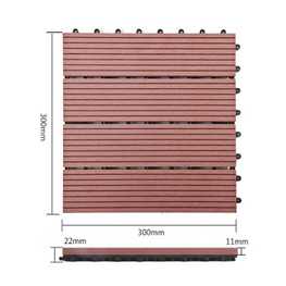 6 panelen hout kunststof composiet in elkaar grijpende DIY WPC-tegels buitenvloertegels