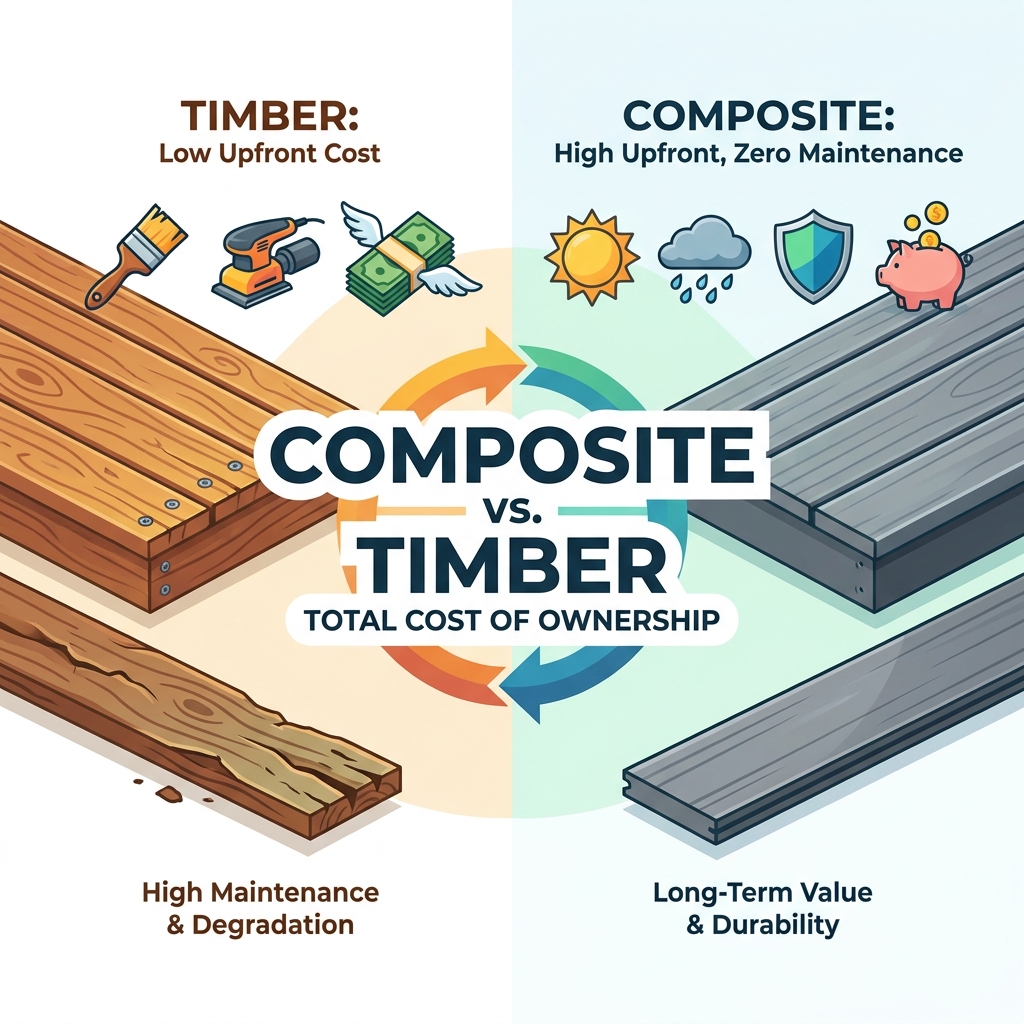 Waarom composiet terrasplanken meer kosten dan hout